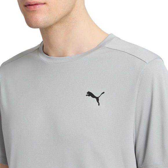 PUMA Men's Active Tee Gray Large Airy Short Sleeve Tee - Picture 4 of 15